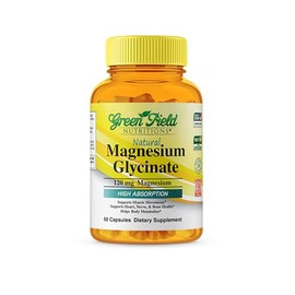 Greenfield Nutritions Glicinato de magnesio halal de 120 mg (60 cápsulas) – Suplemento de magnesio puro sin gluten – Vitamina halal que apoya los movi