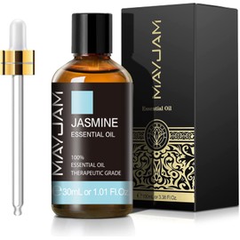 MAYJAM Essential Oil, Jasmine Aroma Oil, 1.0 fl oz (30 ml), Essential Oil, 100% Natural, Gift
