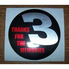 DALE EARNHARDT SR #3 THANKS FOR THE MEMORIES 3" ROUND DECAL STICKER