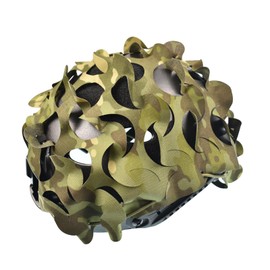 Cutting Type Breathable Mesh Tactical Helmet Cover Tactical Fast Helmet Cover in Size M/L (Green Camo)