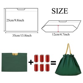 50PCS To Go Bags Plastic Reusable Water Proof Drawstring Bags with Handles Take Out Bag for Food | Restaurants | Delivery | Shopping | Grocery (?Green)
