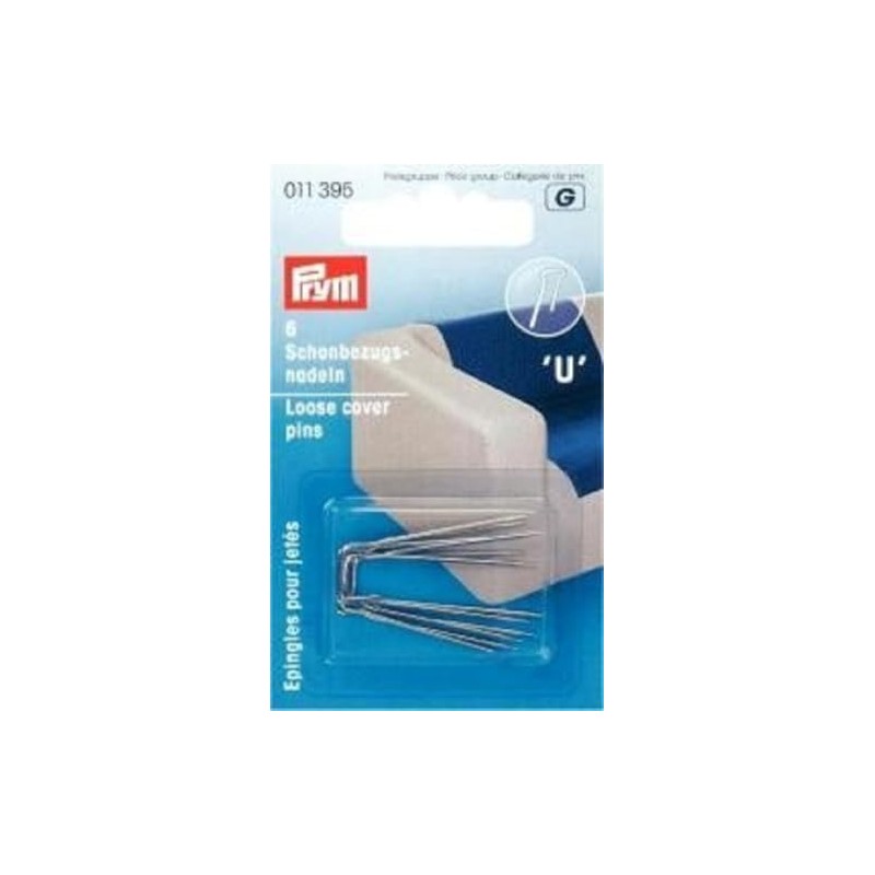 Prym U-Shaped Cover Pins, Silver, U-Form, 6 Stück
