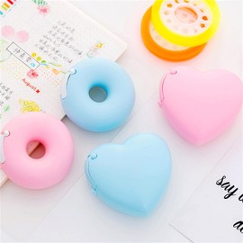 Blue Tape Dispenser with Tape Heart Shape Tape Organizer-Invisible Tape Cutter Portable Roll Tape Holder for School Office Tape Dispensers