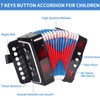 Lotkey 7 Key Kids Accordion, 3 Bass Mini Accordion Instrument,