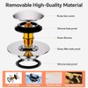 HAOMIAO Universal Pop-Up Bathtub Stopper with Clog-Proof Strainer, Bath Drain