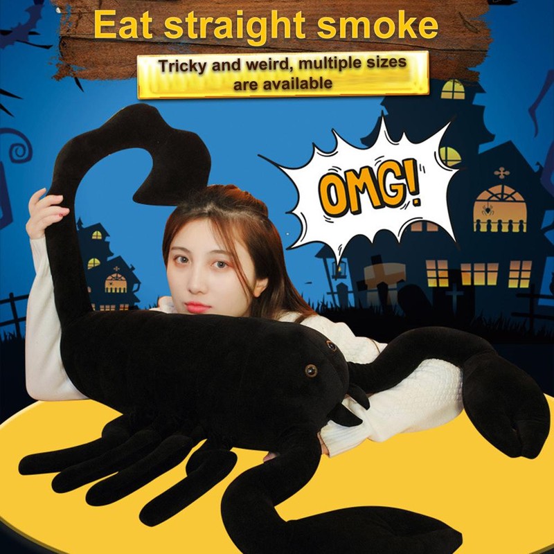 Simulation Black Scorpion Plush Toys Animal Dolls Stuffed Soft Real