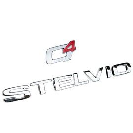 Silver Q4 Stelvio Sticker Car Tail Logo Styling Emblem Stickers for Alfa Romeo Stelvio Modification Accessories