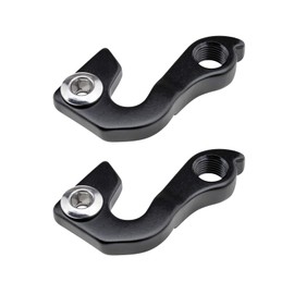 Create idea Derailleur Hanger Rear Derailleur Adapter 2 Pieces Black Manual Transmission Mech Front Derailleur Hanger with 6# Screw Mounting Aluminium Alloy MTB Bicycle Spare Parts