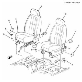 Lukirch for Seat Track Cover Cap Black Front Trim 15128773 15214533