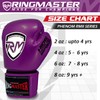 RingMaster Sports Kids Boxing Gloves Carbon Leather Training Sparring Punch