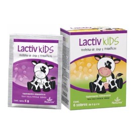 Proteína De Soya Y Probióticos 6 Sobres De 5 G Lactiv Kids                                                                                            