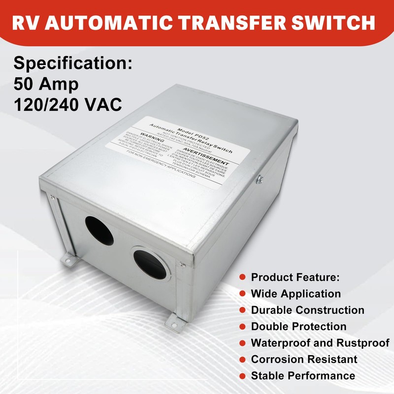 USTAR RV Automatic Transfer Switch, Automatic Transfer Relay Switch 50