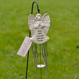 Dear Son Guardian Angel Love & Miss You Graveside Memorial Wind Chime