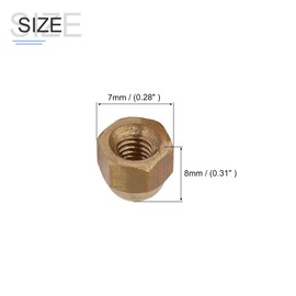 METALLIXITY Acorn Cap Nuts(M4x0.7mm) 30Pcs, Brass Acorn Dome Cap Head Hex Nuts - for Industrial Mechanical Equipment, Gold Tone