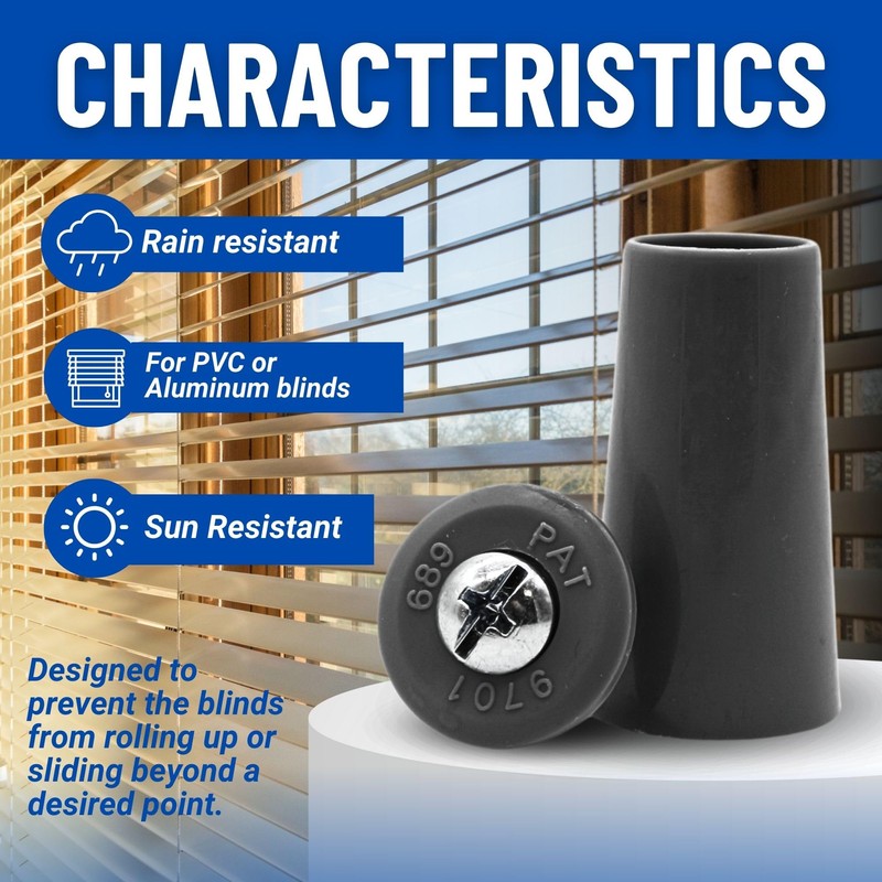 DOJA Barcelona Roller shutter stopper, pack of 8, blind stopper,
