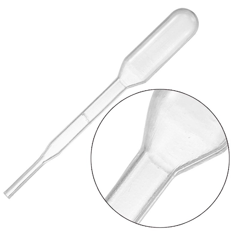 sourcing map 50 Pcs Plastic Disposable Pipettes 0.2ml, Clear Transfer