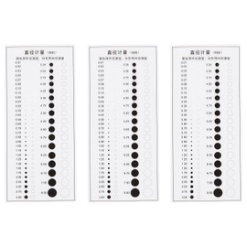 HARFINGTON 3pcs High Precision SEC Size Estimation Chart 140x60mm 0.12mm Transparency Flaw Detection Film Ruler for Diameter Defects Measuring