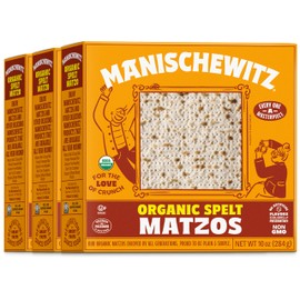 Manischewitz Organic Spelt Matzo, Kosher For Passover, 10 Ounce Box (3-Pack)