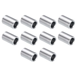 QUARKZMAN 10 Stück Edelstahl-Abstandshalter 1/4" Bohrung x 3/8" Außendurchmesser x 1/2" Länge Schrauben-Abstandsbuchse mit glatter Oberfläche Runder für 1/4" Schrauben, Bolzen und Stangen