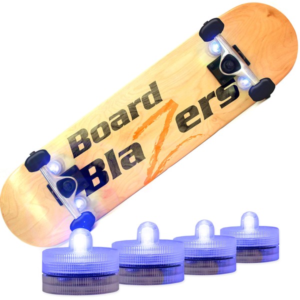 Blazing Blue LED Underglow Lights for Skateboards, Longboards, Scooters - Original Skateboard Accessories - Great Gift for Skateboarders