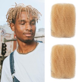 JIAJIA Teresa Afro Kinkys Bulk Human Hair for Twists, Braids and Dreadlocks, Natural and Soft Afro Kinky Curly Human Hair Bulk Can be Dyed and Bleached (10 Inch, #613, 30g/Pack)