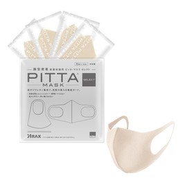【ピッタマスク】[PITTA MASK SELECT] ソフトベージュ 5枚入り (レギュラーサイズ) ウレタンマスク 洗える 口罩