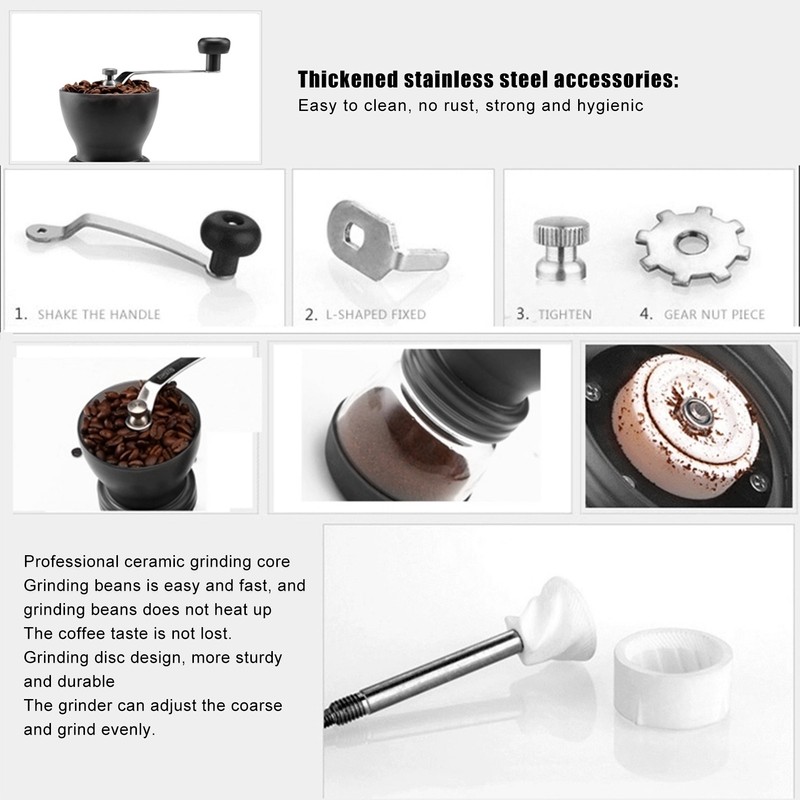 Hand Cranked Coffee Grinder Manual Mini Coffee Bean Grinding Machine