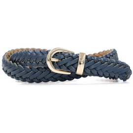 BEEL Women's Veil Belt, Mesh Belt, Braided, One Size Fits Most, Thin Belt, Stylish, navy