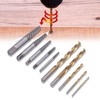 10Pcs Screw Extractor Drill Bit 4241 HSS Left Hand Damaged