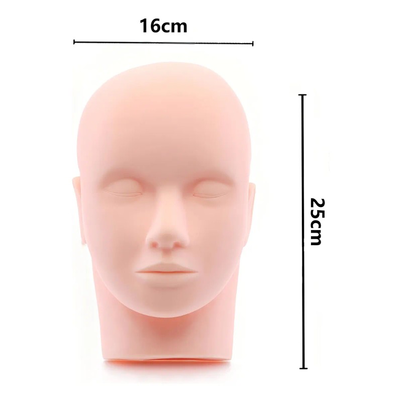 2pc Maniquí Cabeza Para Practica De Pestañas Y Microblading Nude