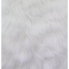 Nice 60” Width White Solid Shaggy Long Pile Faux Fur