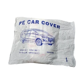 Vroelos 12.5'x21.5' Clear Plastic Disposable Car Protective Cover, Temporary Universal Rain Dust Garage Full Coverage Car Cover Fit for Any Car with Dimensions up to 12.5'x21.5' (1PCS)