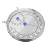 Round Thermometer Stainless Steel Waterproof Heat Resistant Thermometer Hygrometer for