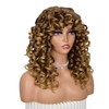 ANNISOUL Ombre Blonde Curly Wigs for Black Women Long Curly