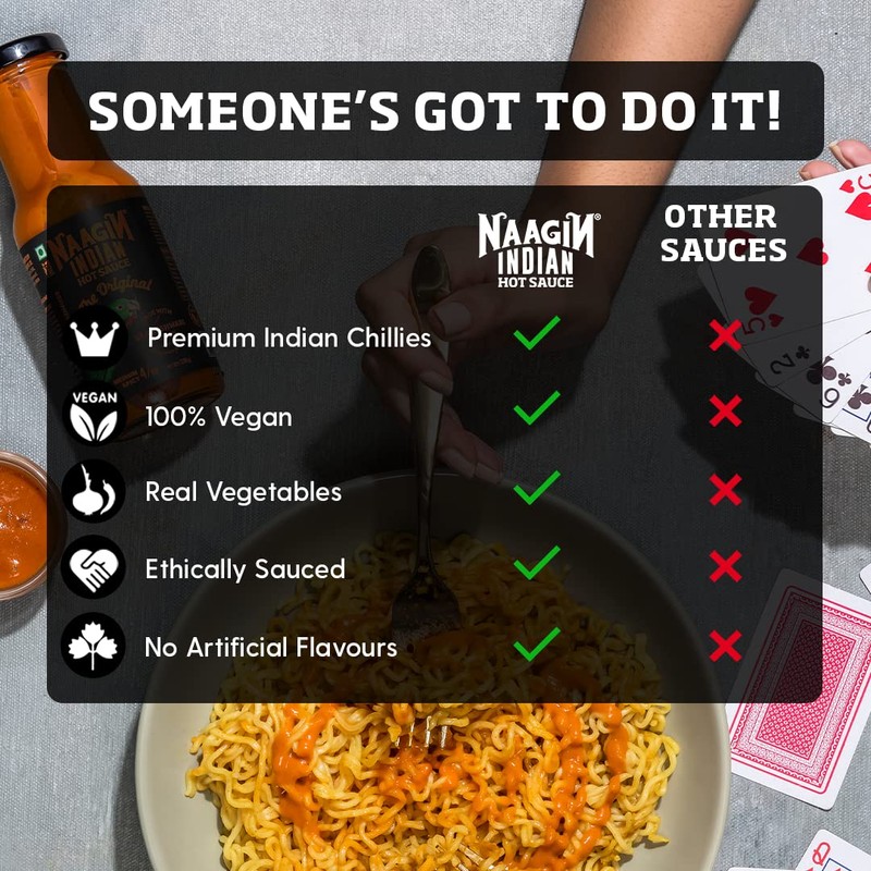NAAGIN Indian Hot Sauce Combo (Original x 1, Kantha x
