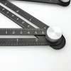 PARENCE.- Mehrwinkel-Messlineal mit Positionierloch - Winkellehrwerkzeug - Aluminiumlegierung - 6