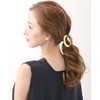 VINGTAINE H7581-G- Oval Metal Hair Claw Hollow Out Hair Clip,