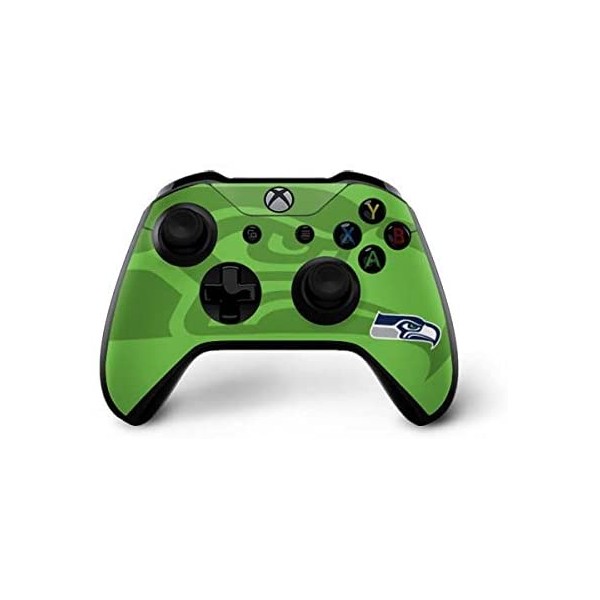 Skinit Decal Gaming Skin Compatible with Xbox One X Controller - Officially Licensed NFL Seattle Seahawks Double Vision Design