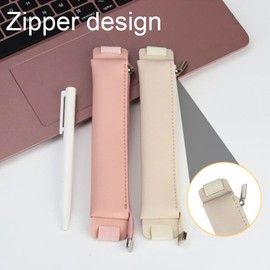 JIARIENBAO 2 Pcs Pen Holder Notebook Pen Pouch PU Leather Pen Pouch Holder Pencil Pocket Case Organizer for Pen Pencil Stylus Pen of Tablet Notebooks Office School Outdoor Travel Gifts