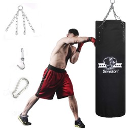 Senston Punching Bag Heavy Bag Freely Fillable for Taekwondo, Boxing and Muay Thai training
