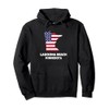 Distressed Patriotic USA Flag Lagoona Beach, Minnesota Pullover Hoodie