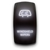 Windshield Wipers - White - Laser Etched Toggle Switch 20A