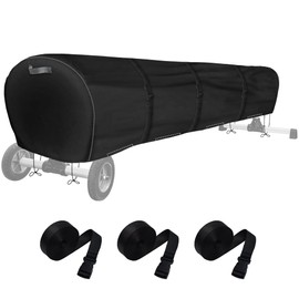 Kintaki 20Ft Solar Pool Cover, Winter Reel & Blanket Covers, Heavy Duty Waterproof, Black