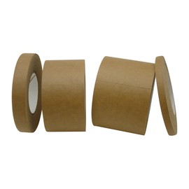 JVCC FPPT-01 Kraft Flatback Paper Packaging Tape: 1/2 in. x 60 yds. (Brown)