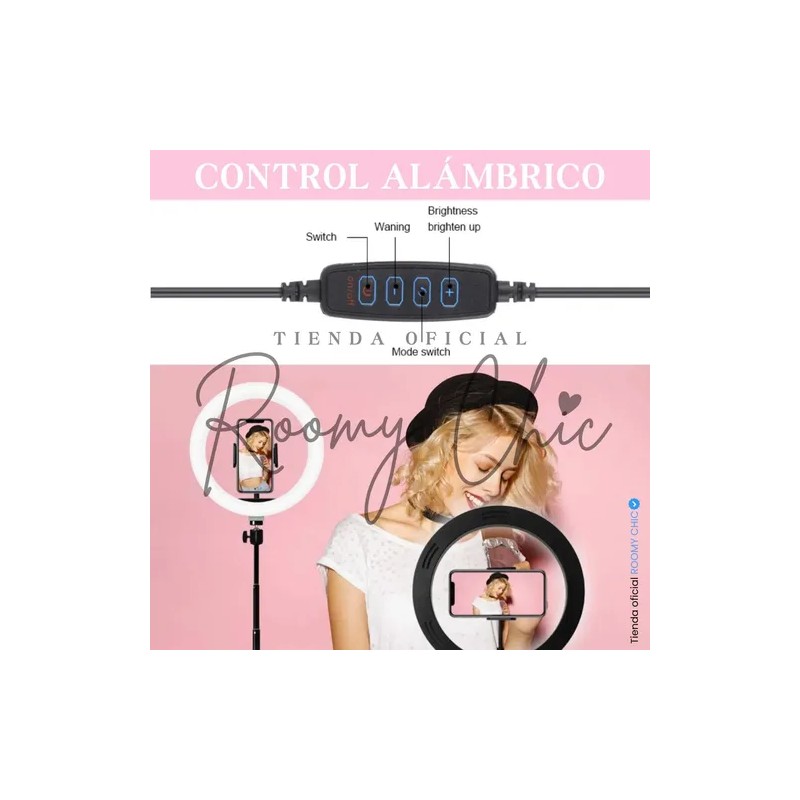Aro Luz Profesional 10 Led Para Maquillaje Fotografía Tripie