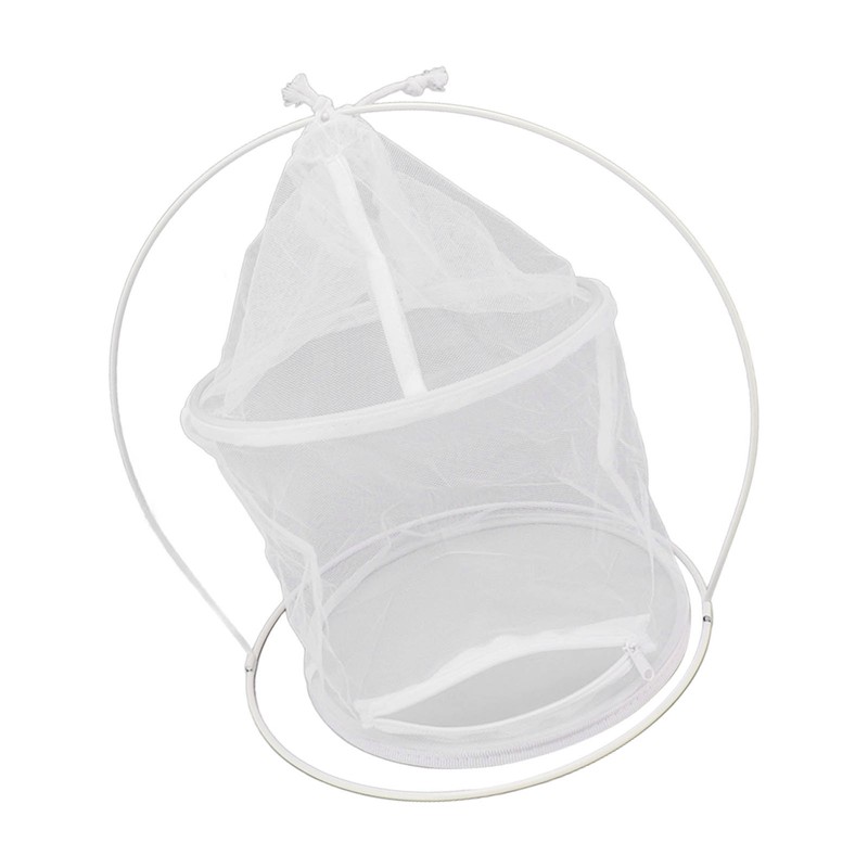 Cylindrical Iron Frame Hanging Cage Butterfly Habitat Cage Ornamental Outdoor