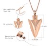 Stainless Steel Urn Necklace for Men - Arrowhead Memorial Pendant