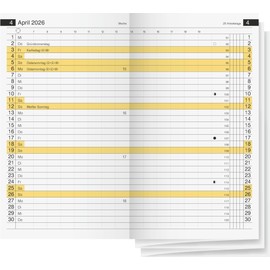 rido/idé Monats-Ersatzkalendarium Mod. Miniplaner d 15 2026 | 87×153 mm