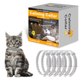 6 Pack Calming Collar for Cats,Pheromone Cat Calming Collar Cat Anxiety Relief and Stress,Adjustable Water Resistant Breakaway Calming Collars