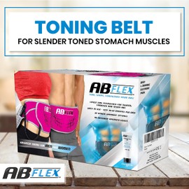 ABFLEX Ab Toning Belt and Ab Stimulator for Slender Toned Stomach Muscles, Remote for Quick and Easy Adjustments, 99 Intensity Levels and 10 Workouts for Fast Results, Workout Belt (Pink)